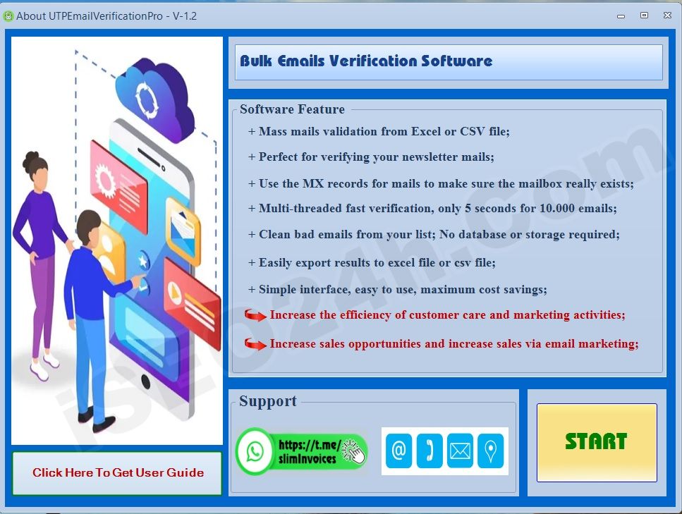 Introduction interface of bulk email verification software UTPEmailVerificationPro