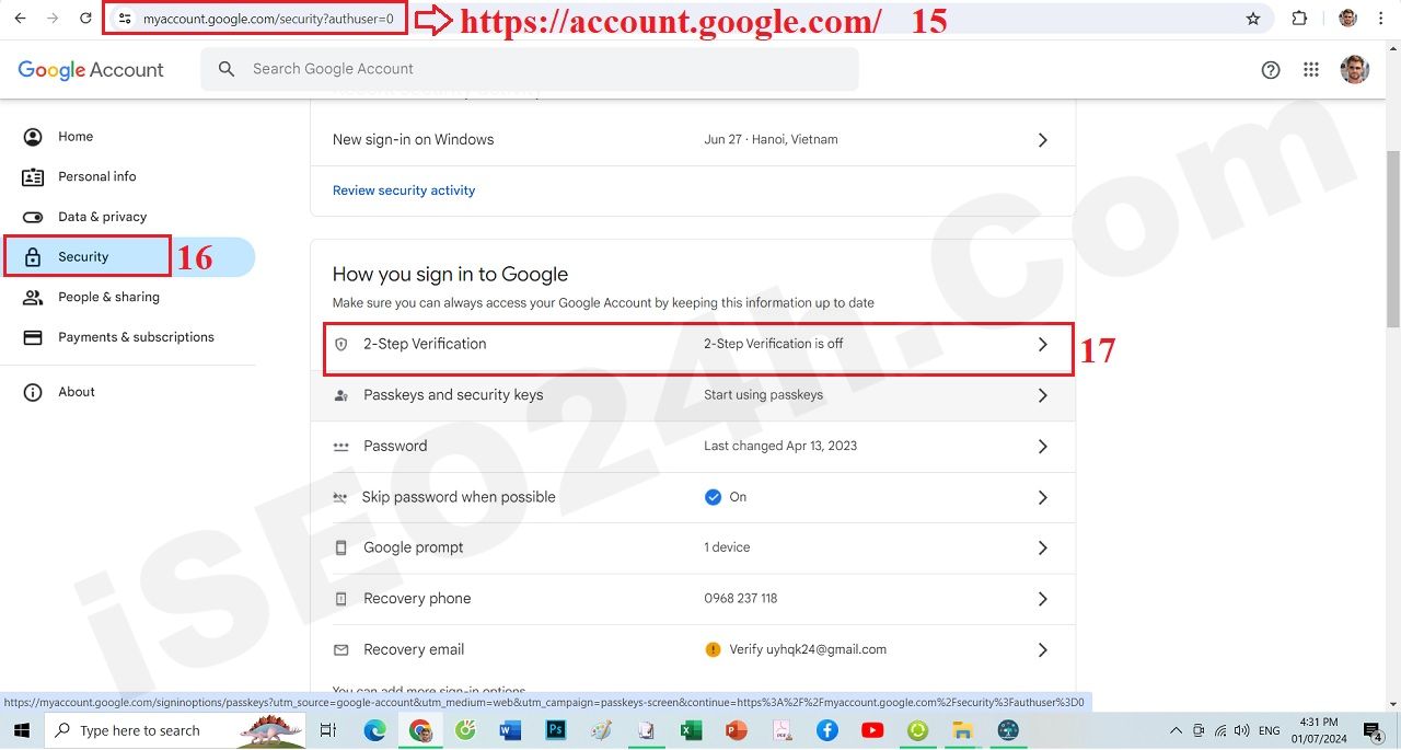 Turn On the 2 layer security for your gmail account