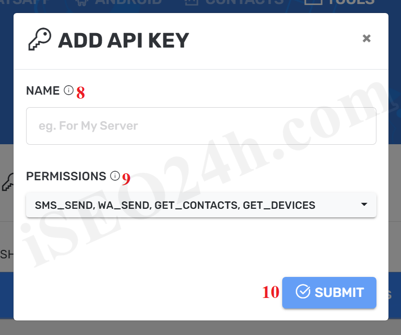 How to add api key?